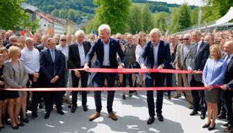 Boris Palmer eröffnet beheizbare 16-Millionen-Euro-Radbrücke in Tübingen